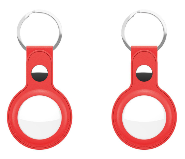 KeyBudz AirTag Keyring skórzane etui do AirTag red 2 sztuki - 1172155 - zdjęcie
